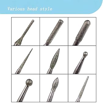 Amazon.com: 𝐋𝐮𝐨 𝐤𝐞 30Pcs Diamond Burr Set - 1/8'' Shank